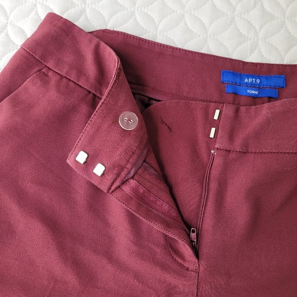 Maroon Apt. 9 Torie Dress Pants PS - Picture 3 of 7